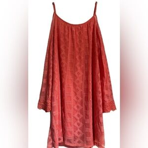 Xhilaration Women’s Cold Shoulder Sleeve Mini Adjustable Straps Dress, Size: XL